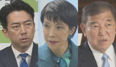 Koizumi is ranked 1st as"post-Ishiba" prime minister. Takaichi is ranked 2nd, and Ishiba is ranked 3rd, according to a JNN opinion poll.