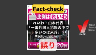 Is Reiwa Party leader Yamamoto statement that American soldiers committed the most common crimes by foreigners correct?