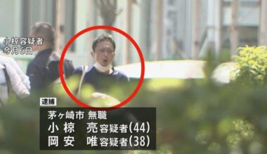 Pair nabbed after corpse found under floor of Chigasaki apartment; Police are currently working to confirm the identity of the body and the cause of death