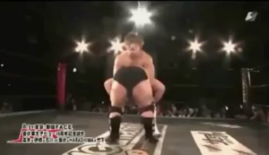 Ibushi doing ibushi things by dropping a man directly on his head