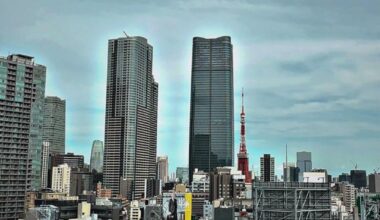 Day vs night view from my Tokyo hotel room