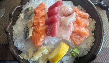 Just this plate of sashimi, it was so freaking good