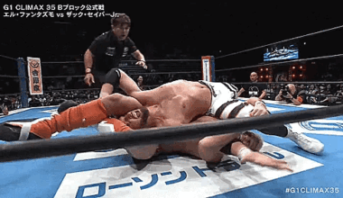 The Submission specialist, Zack Sabre Jr., at work against El Phantasmo.