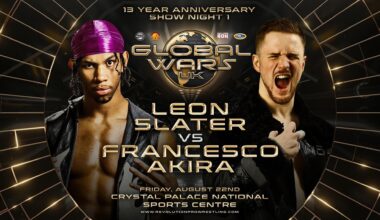 Leon Slater vs Francesco Akira announced for RevPro Global Wars