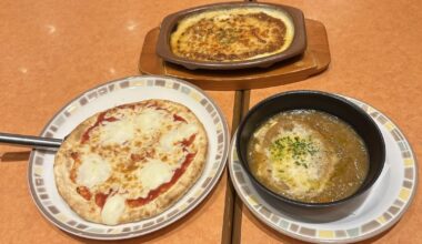 Yesterday's family Lunch at Saizeriya.All this for $10