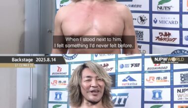 The Ace gets it (Tanahashi’s backstage comments about Yuya Uemura from August 14)