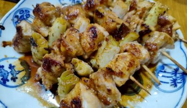 home made Yakitori (bbq chicken skew)