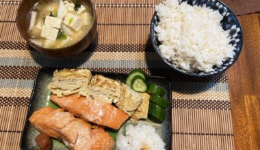 Made breakfast the other morning with fresh-caught King Salmon by my brother.