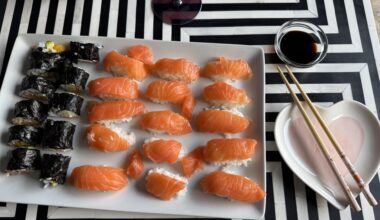 Kiddo and I made sushi