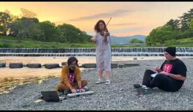 After 20 years of making music inspired by Kyoto without ever being able to travel there, we finally did—and recorded our signature song in this very special place (the Kamo River) 🥲