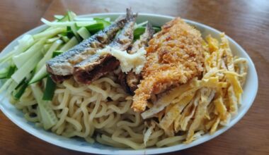 Hiyashi Chuka (cold chinese noodles and white fish version)