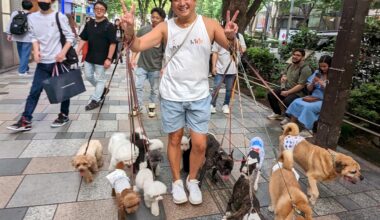 Dog walking guy in Shibuya
