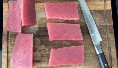 First time cutting saku blocks! Roast me