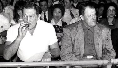 Karl Gotch & Stu Hart at the opening show of the 1984 NJPW IWGP League
