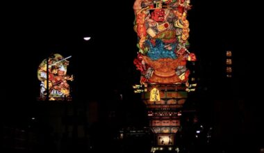 23-meter tall 19-ton Goshogawara Tachinebuta