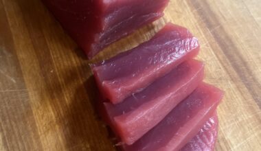 Free bluefin steak I acquired from some fish mongers I know.