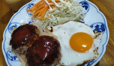 Japanese hamburger steak (hambagu)