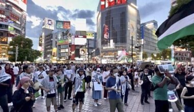 Protesters in Tokyo call for an end to ‘Mass Starvation of Gaza’