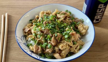 Oyakodon made with rice cooker