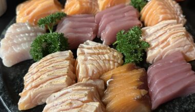 Sashimi Platter at a Japanese restaurant in Brazil.