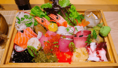 Sashimi platter in Taipei downtown