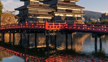 Matsumoto Castle in the Late Afternoon Sun.