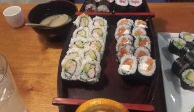 The very first time I ate sushi(2021) and now I eat it all the time.
