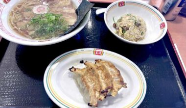 Ramen, gyoza, and fried rice—the ultimate Japanese comfort food trio 🍜🥟🍚 Perfect balance of flavors, textures, and pure satisfaction in every bite! 😋✨     おはよう🙃