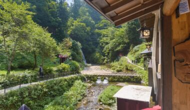 Ginzan onsen in the summer