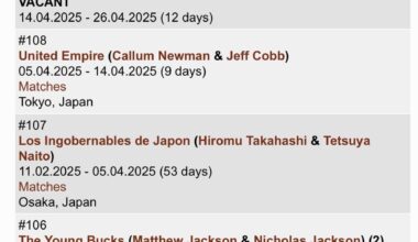 No successful tag defences since October last year