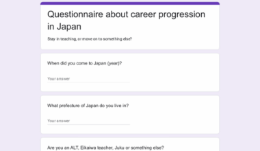 Questionnaire about teaching progression in Japan [Please answer!]
