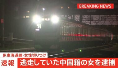 Kanagawa Prefectural Police arrest Chinese woman who fled after stabbing woman on JR Tokaido Line;
