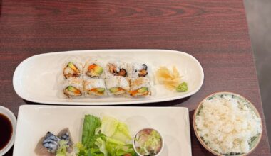 15 pc sashimi platter and spider maki rolls at Nagi Sushi in Ottawa