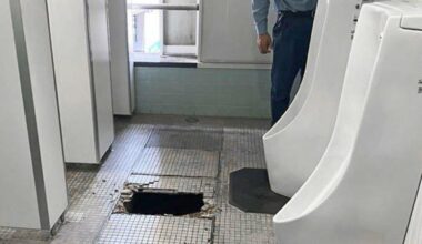 Man injured as floor gives way in Japan station toilets