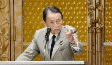 Ex-PM Aso calls for ruling LDP snap leadership election to replace Ishiba - The Mainichi