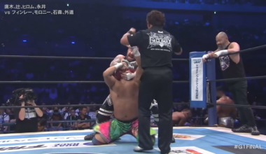 David Finlay showing off his pure wrestling chops and sportsmanship.
