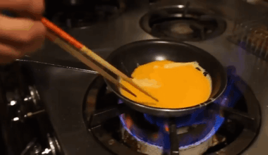 Japanese chef cooking Omurice, one of the hardest omelettes to prepare.