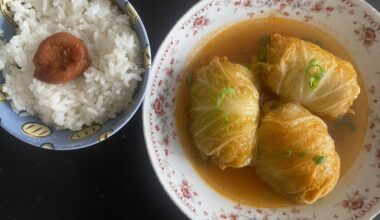 cabbage rolls from a few weeks ago