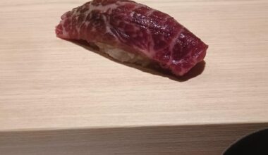 Whale nigiri in Tokyo