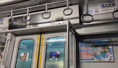 Lightning strike knocks out power on a Sotetsu train by Nakameguro