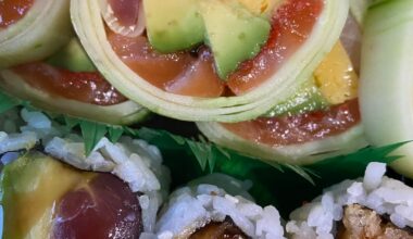 Cucumber special roll with tamago
