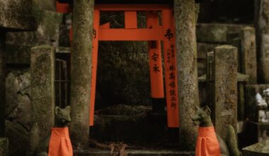 Found these two mysterious statues hidden in a quiet Kyoto shrine.