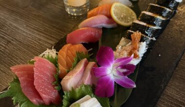 My sushi plate from last night 🌺
