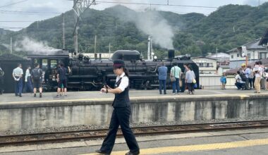 Steam Train at Nagatoro Station, Saitama.