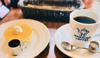 Pancakes and coffee at Hoshino