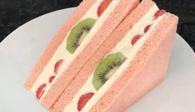 Fruit sandwich cake, Japanese style.