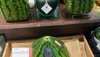 A pyramid-shaped watermelon from Egypt for 665 USD.What’s the most expensive watermelon you’ve ever eaten?