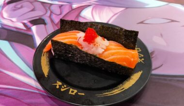 Salmon & shrimp warp / Fresh tiger prawn nigiri