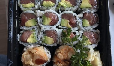 Back at it—this rice to fish ratio is perfect.