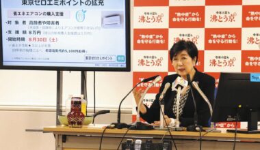 Tokyo Metropolitan Government to Subsidize Air Conditioner Purchases up to 80,000 Yen for Senior Citizens and People with Disabilities